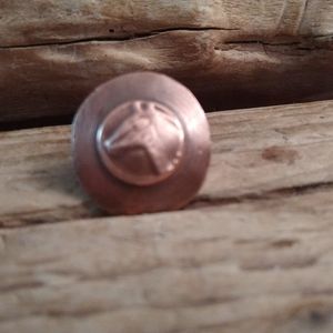Copper hand crafted horse hair tie